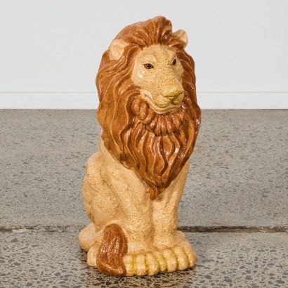 A Lion Porcelain Statue