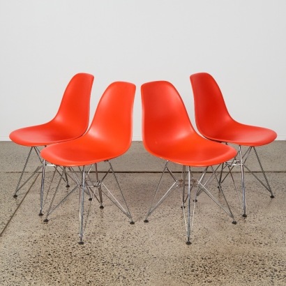 A Set of Four DSR Dining Chairs by Charles & Ray Eames for Vitra