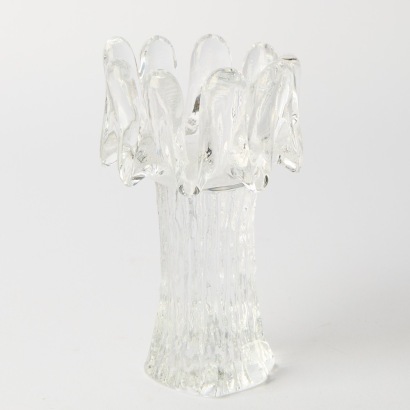 A Pair of Kosta Boda Crystal Candleholders