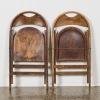A Pair of Rustic Thonet Vintage Folding Theatre Chairs - 3