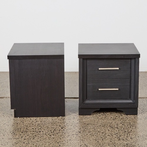 A Pair of Two Drawer Contemporary Bedsides