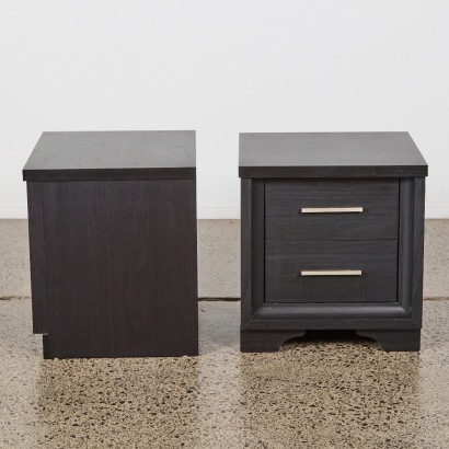 A Pair of Two Drawer Contemporary Bedsides