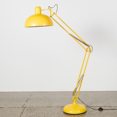 A Yellow Floor Standing Anglepoise Lamp