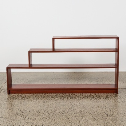 A Mid-Century Step Bookcase in Solid Mahogany