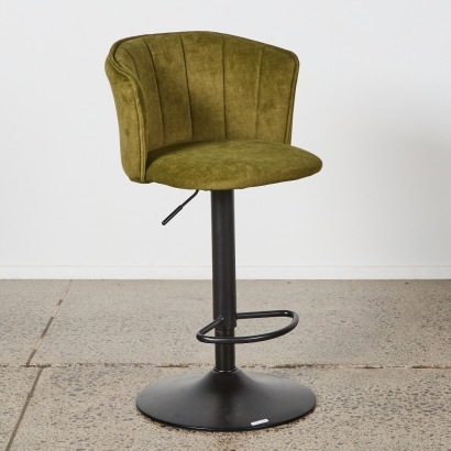 A Single Swivel High-Back Barstool