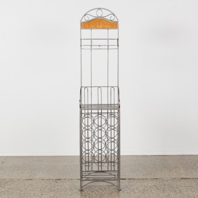 A Country Wrought Iron Wine Stand