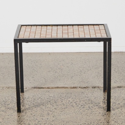A Mid-Century Tile Topped Side Table