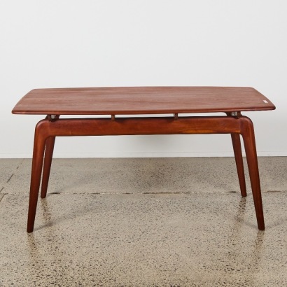 A Jon Jansen Solid Mahogany Floating-Top Dining Table