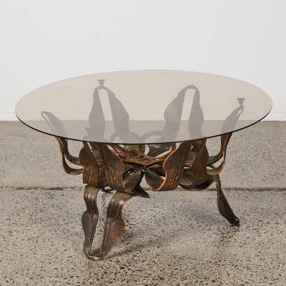 A Sixties Brutalist Metal Coffee Table
