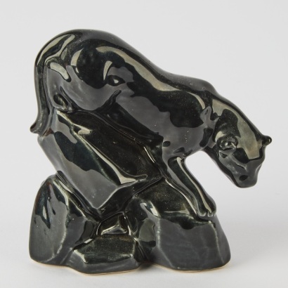A Small Ceramic Panther