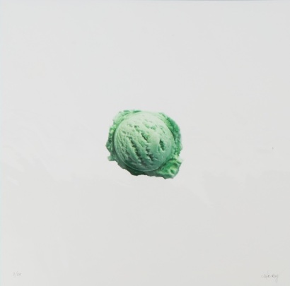 A Print of CJ Hendry Jeni's Opaque Edition Ice Cream Scoop in Spearmint