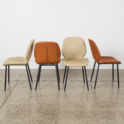 Four Faux leather Dining Chairs