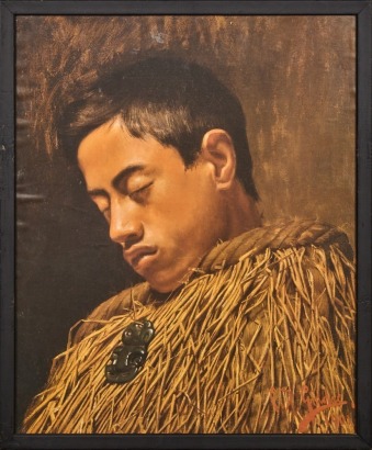 A Print of Charles Goldie's 'Caught Napping'