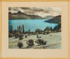 A Whites Aviation Hand-Coloured Photograph of Lake Wakatipu