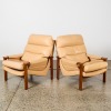 A Pair of Leather Armchairs by Fred Lowen for Tessa - 2