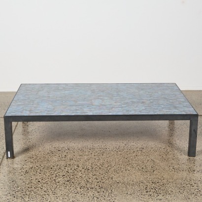 A Large Modern Coffee Table with Paua Inlaid Top
