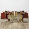 A Pair of Mirrored Cabinet with Gold Leaf Accents by The Platt Collection - 2