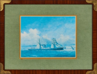 An Antique Picture of a Sailing Ship