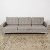 A Replica Knoll 3 Seater Sofa in Grey Wool Upholstery