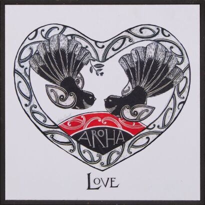 A Framed Print Love Aroha by Amber Smith