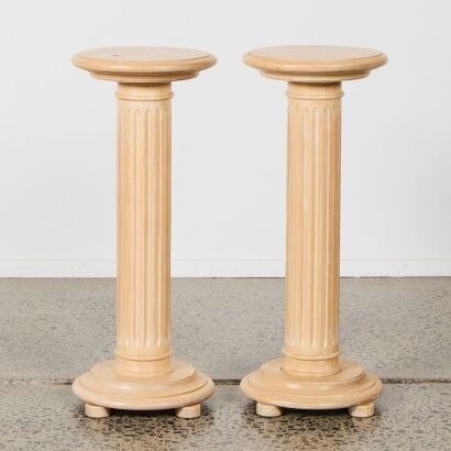 A Pair of Tawa Pedestals