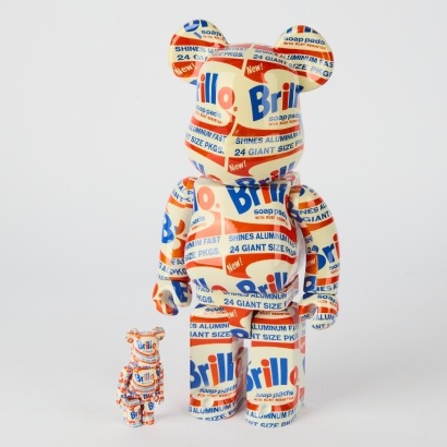 Medicom Toy Be@rbrick Andy Warhol Brillo 100% & 400% Set