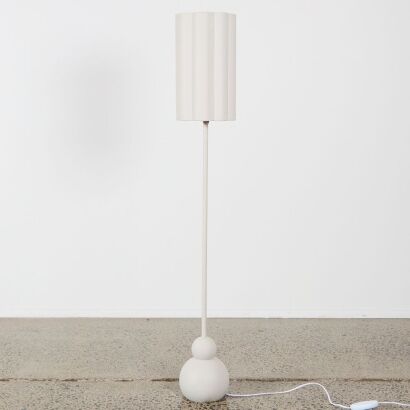 A Microcement Floor Lamp