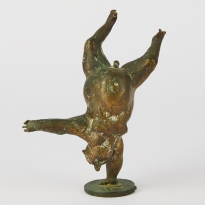 A Brian Engris Bronze Handstand Figure