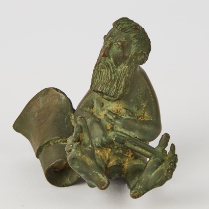 A Brian Engris Bronze Figure with Ned Kelley Mask