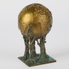 A Bronze Alloy Sculpture of a Globe Resting on Trees - 2