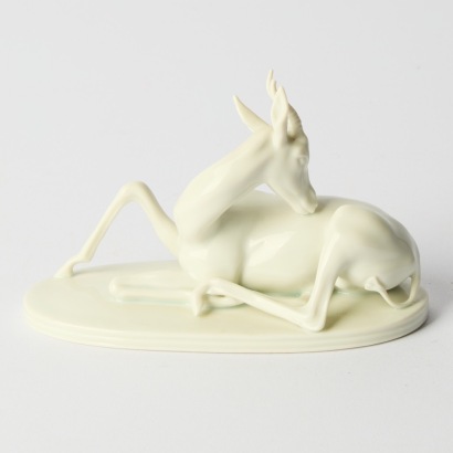 A Porcelain Wien Austria Laying Gazelle