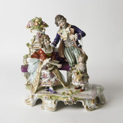 A Group of Three Porcelain Figures