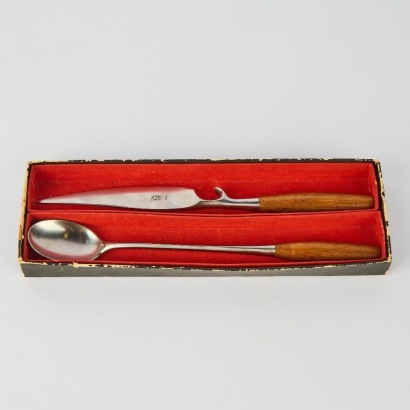 An MCM Dansk Designs Two-Piece Bar Set by Jens Quistgaard