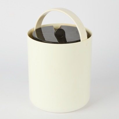 A Bodum Black & White Oktett Ice Bucket, Designed by Carsten J&oslash;rgensen, 1980s