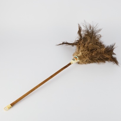 A Vintage South African Ostrich Feather Duster