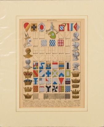 A Chromolithograph of Italian Heraldry, c. 1907