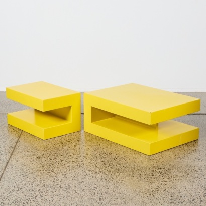 A Pair of Geometric Coffee Tables