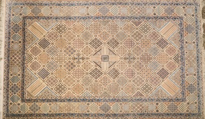 A Large Hand-Knotted Persian Nain Rug