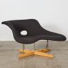An Eames-Style &ldquo;La Chaise&rdquo; Black Upholstered Lounge Chair