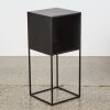 A Small Black Minimalist Design Metal Cabinet - 2