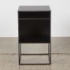 A Large Black Minimalist Design Metal Cabinet with Shelf