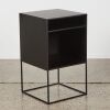 A Large Black Minimalist Design Metal Cabinet with Shelf - 2