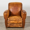 A French Leather Club Chair c.1940s - 2