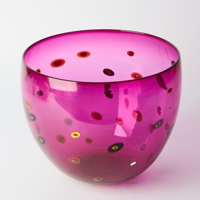 A Large Garry Nash Bowl with Millefiori Inclusions