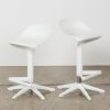 A Pair of White &rsquo;Spoon&rsquo; Stools by Antonio Citterio for Kartell