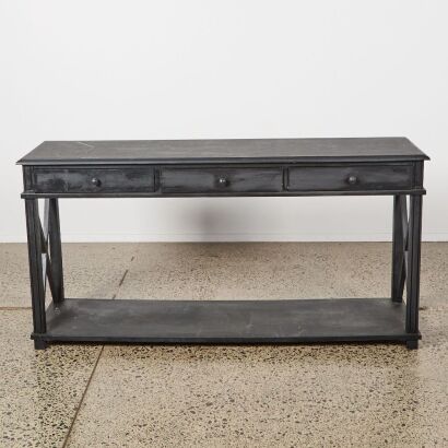A Black Chalk Hamptons Style Console