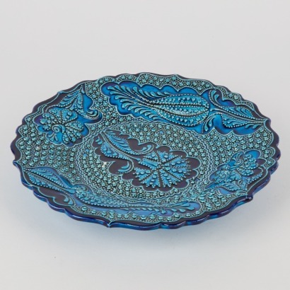 A Ceramic Hand Painted Plate with Paisley Design