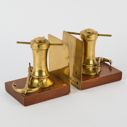 A Pair of Brass Nautical Bookends