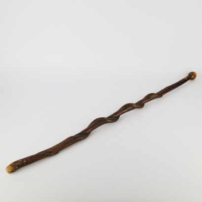 A Folk Art Hand-Carved Walking Stick