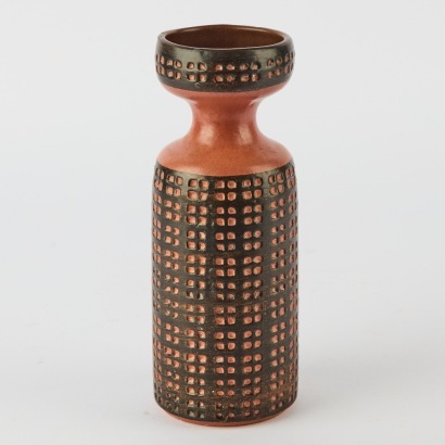 A Mid-Century Bauhaus Style W&auml;chterbach Terracotta Vase
